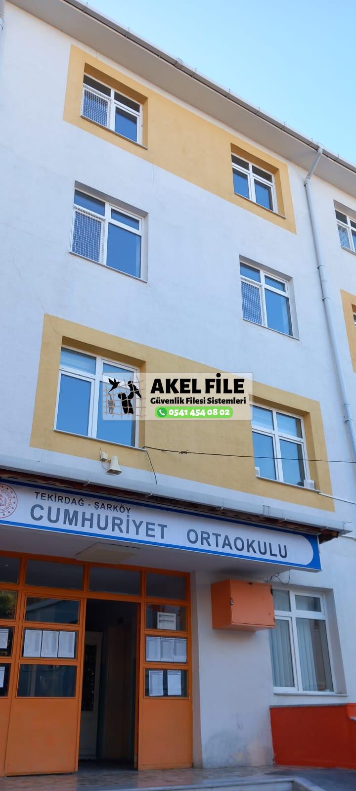 Tekirdağ şarköy cumhuriyet orta okulu pencere güvenlik filesi 0541 454 08 02